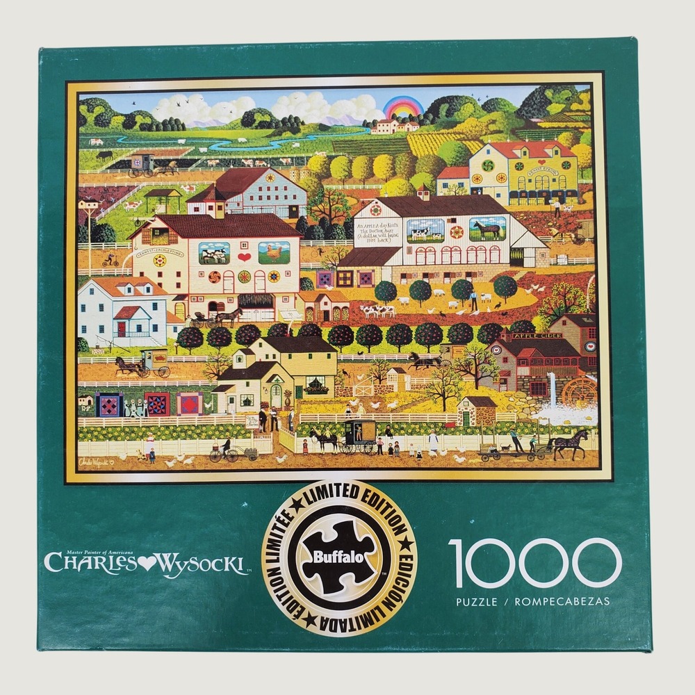 Charles Wysocki Buffalo Games 1000 Piece Jigsaw Puzzle An Apple A Day Americana